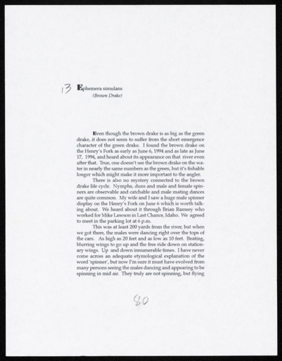 <i>Spinners</i> - Drafts