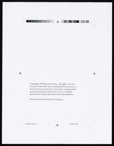<i>Six Months in Scotland</i> - Drafts
