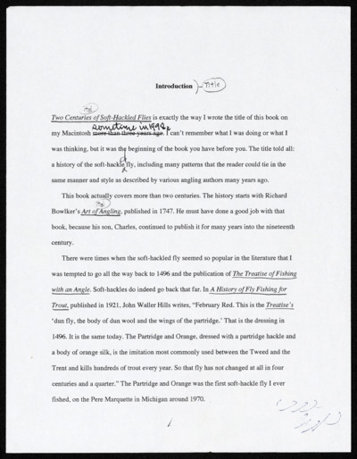 <i>Two Centuries of Soft Hackled Flies</i> - Manuscript