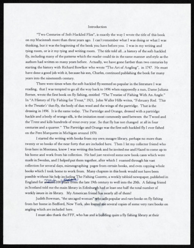 <i>Two Centuries of Soft Hackled Flies</i> - Manuscript
