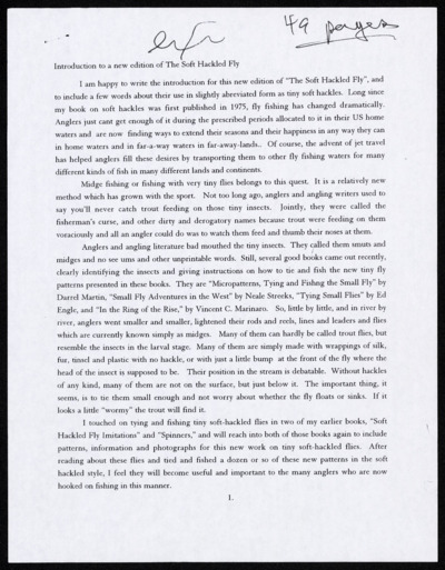 <i>Tiny Soft Hackles</i> - Manuscript