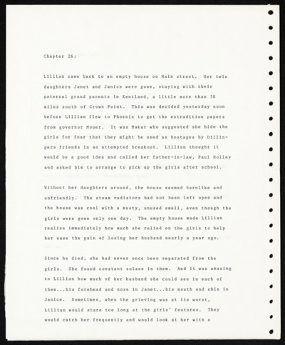 \"Goodbye, Crown Point\" - Manuscript