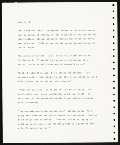 \"Goodbye, Crown Point\" - Manuscript