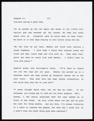 \"Goodbye, Crown Point\" - Manuscript