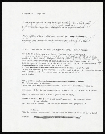 "Goodbye, Crown Point" - Manuscript