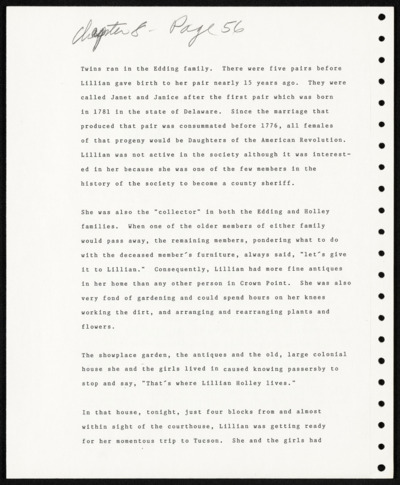 "Goodbye, Crown Point" - Manuscript
