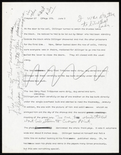 "Goodbye, Crown Point" - Manuscript