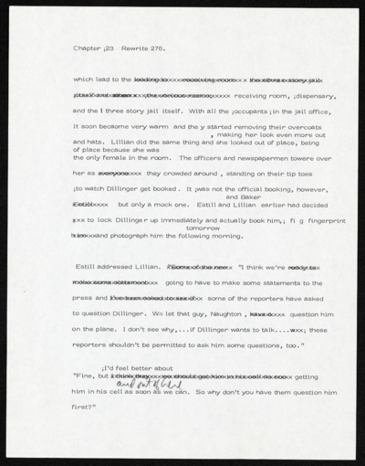"Goodbye, Crown Point" - Manuscript