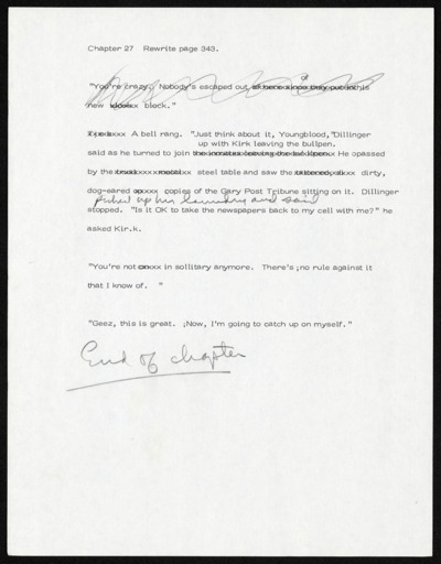 "Goodbye, Crown Point" - Manuscript