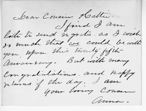 Letters and cards, correspondents A-E