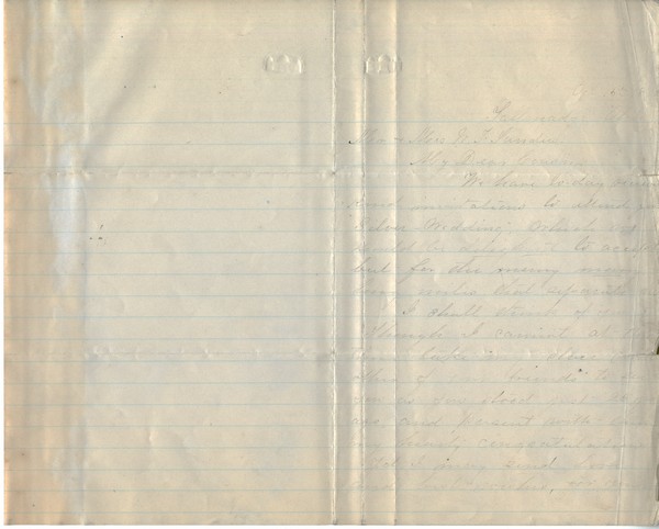 Letters and cards, correspondents T-W